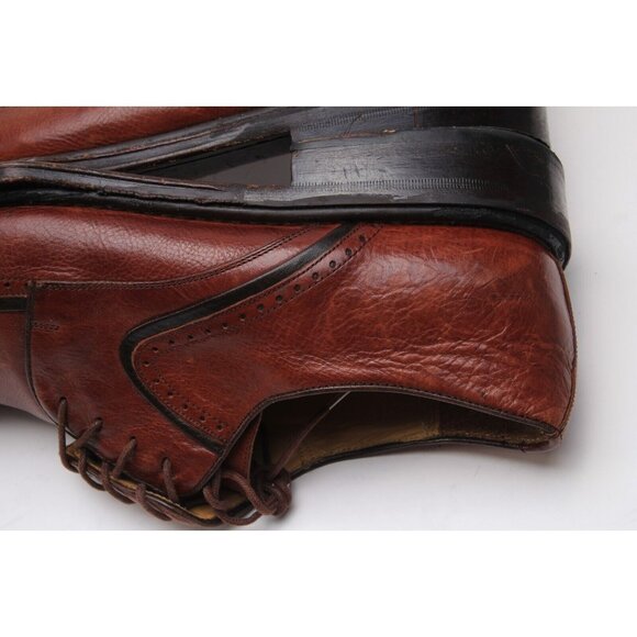 Mezlan Dress Shoes Oxfords Brown Leather Mens Lace Up 10 m - Picture 9 of 16